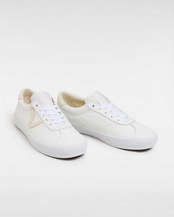 White / Beige Women Vans Sport Skate Shoes Australia | VN7389260