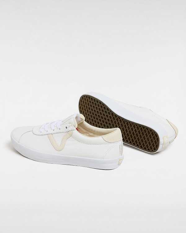 White / Beige Women Vans Sport Skate Shoes Australia | VN7389260