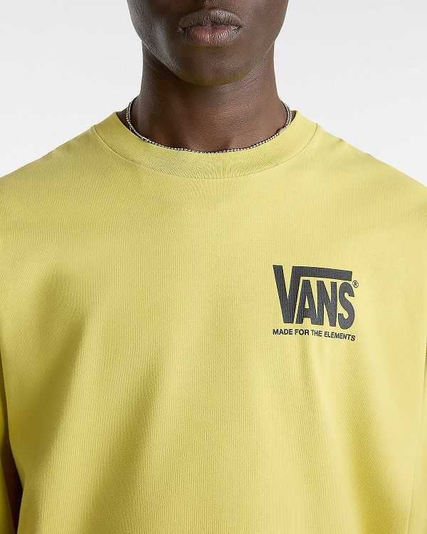 Yellow Men Vans MTE Warp Check Long Sleeve T Shirts Australia | VN0231846